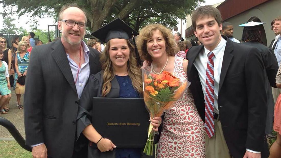 Jeff, his wife Jeanne and son Josh were at Valdosta State last year to celebrate the graduation of Josh's sister, Sierra.
