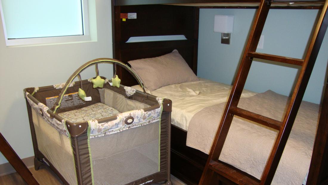 For three months during Felicia's sophomore year of high school she, her mom and baby lived in a room with bunk beds and a crib at the YWCA's emergency shelter.