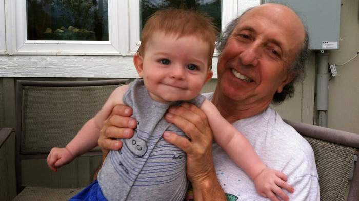 Marty with his grandson Theo.